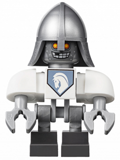 Lance Bot - White Shoulders, Flat Silver Helmet | nex002