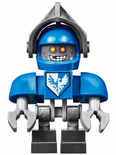 Clay Bot - Blue Shoulders, Flat Silver Visor | nex011