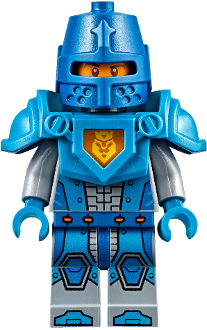 Royal Soldier / King's Guard - Blue Helmet with Eye Slit, Dark Azure Armor and Hands | nex039b