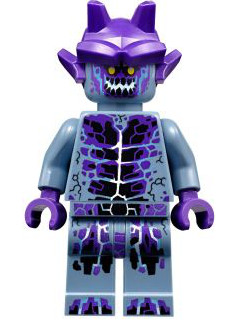Stone Stomper - Fully Cracked Open Chest and Legs, Open Mouth, Dark Purple Gargoyle Horns | nex072