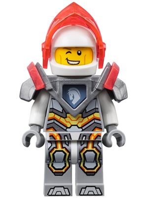 Lance Richmond - Trans-Neon Orange Visor, Flat Silver Armor | nex076
