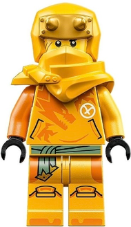 Arin - Shirt with Orange Dragon, Hood with Horns | njo0822