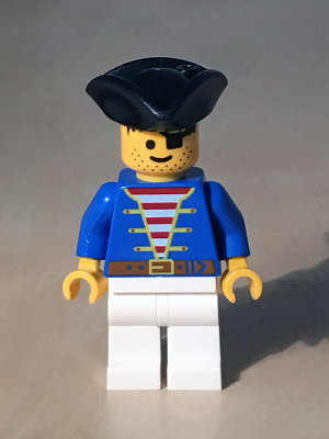 Pirate - Blue Jacket White Legs, Black Pirate Triangle Hat Reissue | pi006new