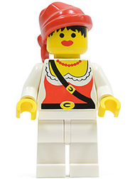 Pirate Female, White Legs, Red Bandana | pi058