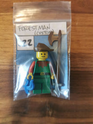 Forest man with brown hat and blue plume