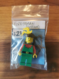 Custom Forest man - brown hat yellow plume.