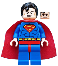 Superman - Blue Suit, Starched Fabric Cape, Frown / Lopsided Grin | sh0003