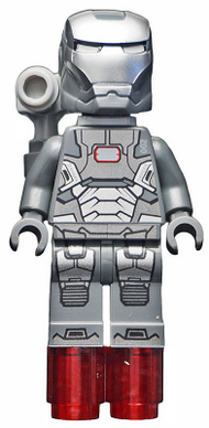War Machine - Dark Bluish Gray and Silver Armor with Backpack | sh0066