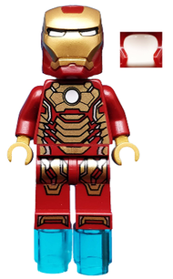 Iron Man - Mark 42 Armor, White Head, Foot Repulsors | sh0072a