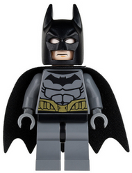 Batman - Dark Bluish Gray Suit, Gold Belt, Dark Bluish Gray Hands | sh0089