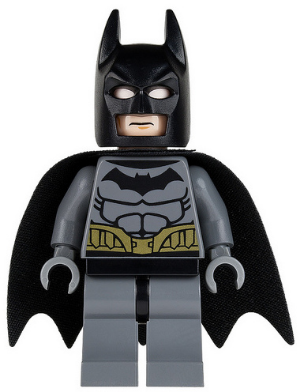 Batman - Dark Bluish Gray Suit, Gold Belt, Dark Bluish Gray Hands | sh0089