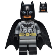 Batman - Costume gris bleu foncé, ceinture dorée, gants noirs, cape spongieuse, bottes noires | sh0204