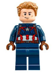 Captain America - Dark Blue Suit, Reddish Brown Hands, Hair, Dark Brown Eyebrows | sh0264