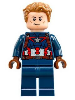 Captain America - Dark Blue Suit, Reddish Brown Hands, Hair, Dark Brown Eyebrows | sh0264
