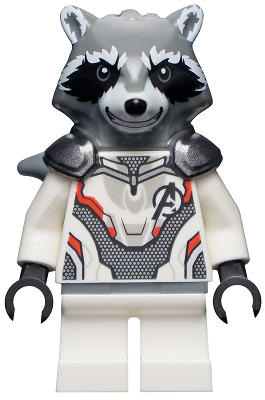 Rocket Raccoon - White Jumpsuit, Dark Bluish Gray Head | sh0569