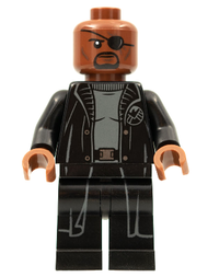 Nick Fury - Gray Sweater and Black Trench Coat, No Shirt Tail | sh0585b
