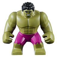 Hulk - Géant, pantalon magenta, cheveux noirs | sh0643