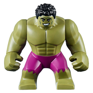 Hulk - Géant, pantalon magenta, cheveux noirs | sh0643