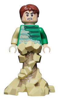 Sandman - Green Outfit, Tan Sand Form with Swirling Base | sh0685