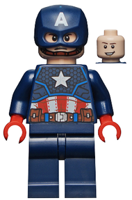 Captain America - Dark Blue Suit, Red Hands, Helmet | sh0686