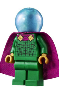 Mysterio - Light Bluish Gray Head, Satin Trans-Light Blue Helmet, Double Hole Cape | sh0709