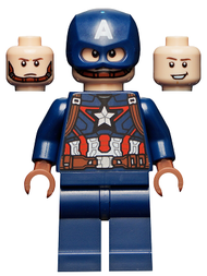 Captain America - Dark Blue Suit, Reddish Brown Hands, Helmet | sh0736