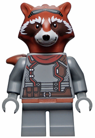 Rocket Raccoon - Dark Bluish Gray Outfit, Reddish Brown Head | sh0742