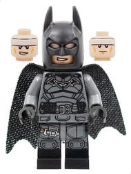 Batman - Dark Bluish Gray Suit, Black Belt, Black Hands, Spongy Cape with 1 Hole, Black Boots | sh0786