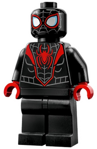 Spider-Man (Miles Morales) - Dark Bluish Gray Webbing on Head, Red Hands | sh0855