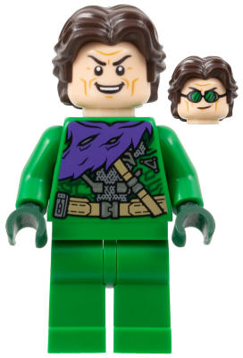 Bouffon Vert - Tenue verte sans masque, cheveux brun foncé | sh0888