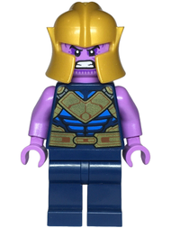 Thanos - Minifigure, Dark Blue and Gold Outfit, Medium Lavender Arms, Helmet | sh0906
