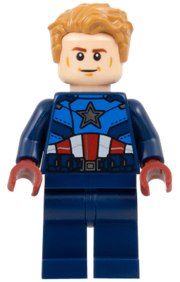Captain America - Dark Blue Suit, Dark Red Hands, Hair | sh0908