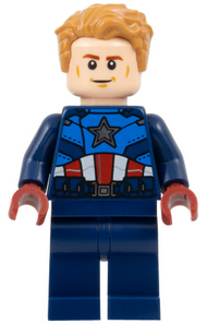 Captain America - Dark Blue Suit, Dark Red Hands, Hair | sh0908