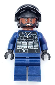 SHIELD Agent - Male, Tactical Vest, Black Goggles, Reddish Brown Head | sh0918