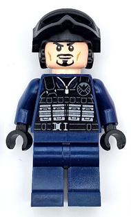 SHIELD Agent - Tony Stark, Tactical Vest, Black Helmet and Goggles | sh0919