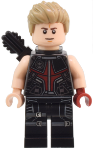 Hawkeye - Black and Dark Red Suit, Dark Tan Hair, Quiver, Silver Zipper | sh0925