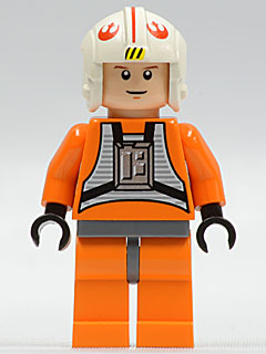 Luke Skywalker - Light Nougat, X-wing Pilot Suit, Simple Torso and Helmet (2010) | sw0090a