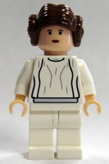 Princess Leia - Light Nougat, White Dress, Small Eyes | sw0175