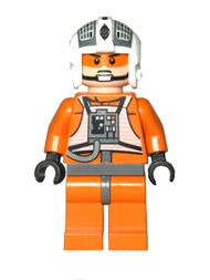 Rebel Pilot Y-wing (Jon 'Dutch' Vander, Gold Leader) - Light Nougat Head with Visor and Chin Strap | sw0369