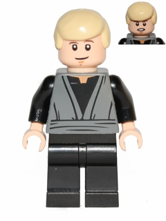 Luke Skywalker (Dark Bluish Gray Jedi Robe, Dual Sided Head) | sw0433