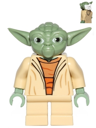 Yoda - Clone Wars, White Hair, Torso with Back Print | sw0446
