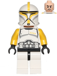 Clone Trooper Commander (Phase 1) - Yellow Arms, Scowl | sw0481