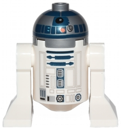 Astromech Droid, R2-D2 - Flat Silver Head, Red Dots and Small Receptor | sw0527