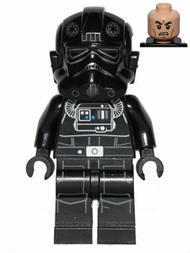 Imperial TIE Fighter Pilot - Light Nougat Head, Scowl, Silver Insignia on Helmet | sw0543