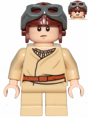 Anakin Skywalker - Short Legs, Reddish Brown Aviator Cap | sw1001
