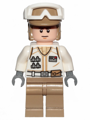 Soldat rebelle de Hoth, uniforme blanc, jambes beige foncé (air renfrogné) | sw1015