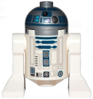 Astromech Droid, R2-D2 - Flat Silver Head, Dark Pink Dots and Large Receptor | sw1085