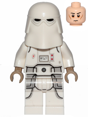 Snowtrooper, Printed Legs, Dark Tan Hands, Cheek Lines, Frown | sw1103