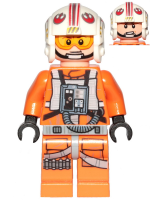 Luke Skywalker (Pilot, Printed Legs, Visor Up / Down, Askew Front Panel) | sw1139
