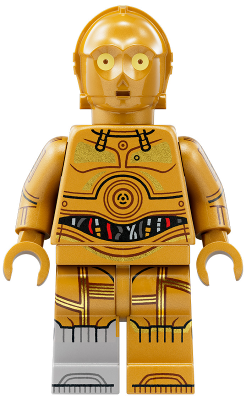 C-3PO - Jambes moulées gris clair bleuté, bras imprimés | sw1209
